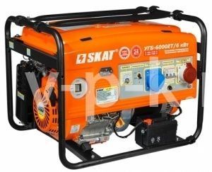 Бензиновый генератор Скат УГБ-6000ЕT/6кВт трехфазная  фото