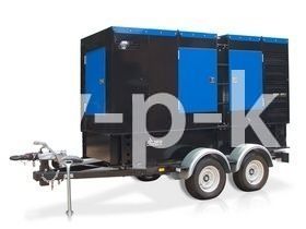 Дизельный генератор ТСС АД-100С-Т400-1РКМ19 в шумозащитном кожухе на прицепе